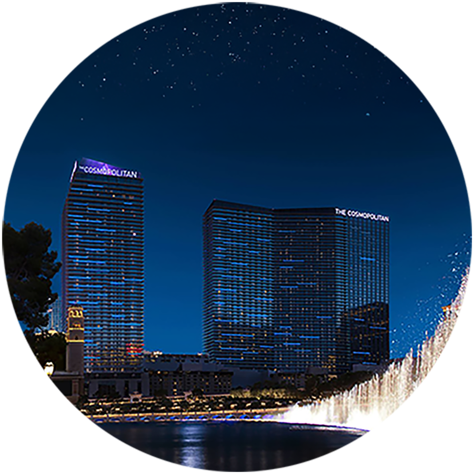 Photo of the Cosmopolitan Las Vegas at night