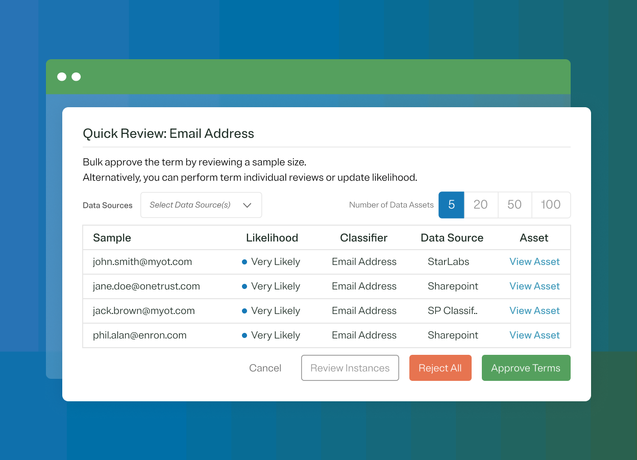 OT-thumbnail-spring-release-2024 Platform callout showing data classification review by term.